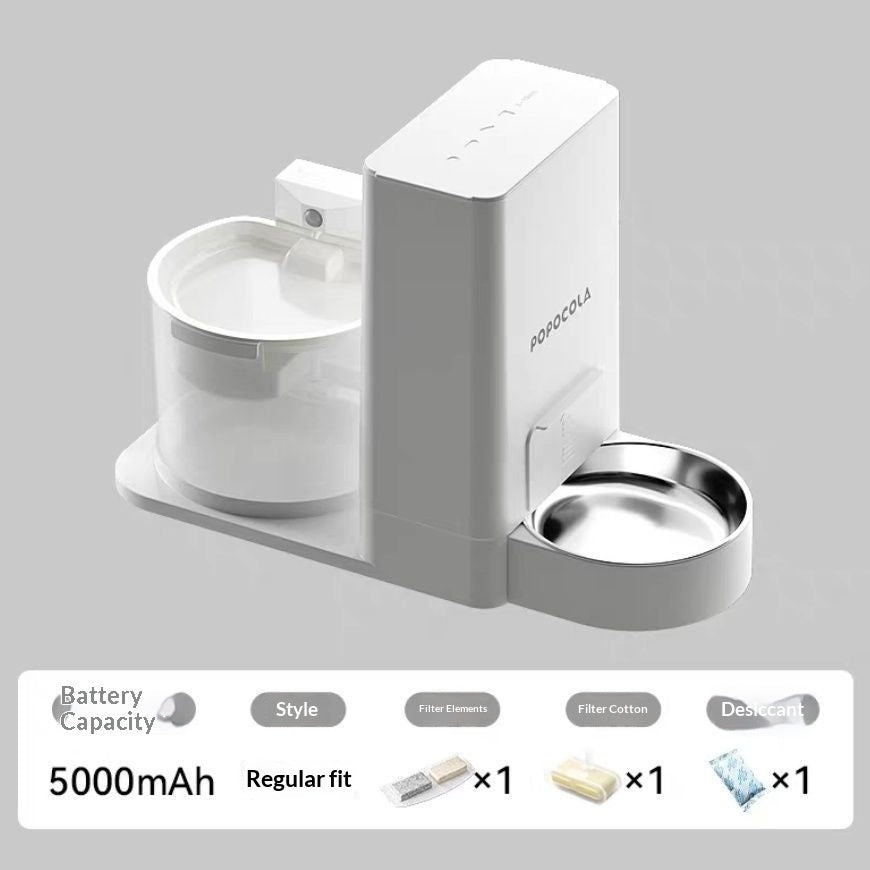 HKM-5571773 Wireless Thermostatic Cat Water Dispenser with Dual Drinking Functionality and Filter System