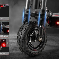 HKM-557203 250W Smart Digital Electric Scooter - YUME Y11+ with 11-Inch Wide Wheels, 96 km Range, & Full Suspension