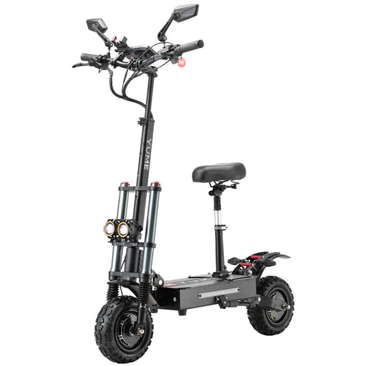 HKM-557203 250W Smart Digital Electric Scooter - YUME Y11+ with 11-Inch Wide Wheels, 96 km Range, & Full Suspension
