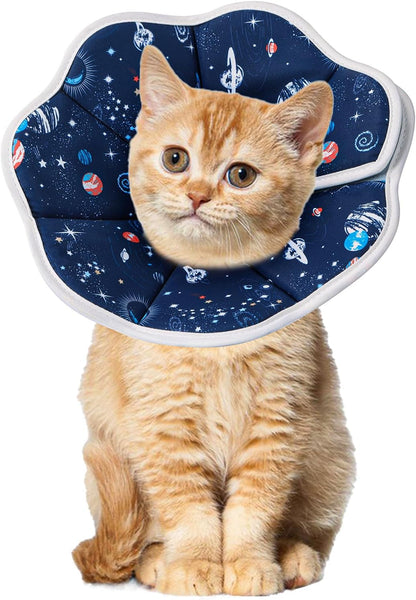 HKM-5573053 Soft Cat Recovery Cone Collar for Post-Surgery Comfort | Adjustable Neck Protector for Small and Medium Cats