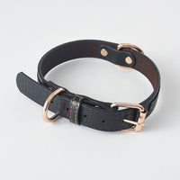 HKM-5575357 Labrador Leather Dog Collars for Medium and Large Dogs - Available in Black, Red, Yellow, and Brown