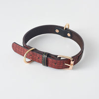HKM-5575357 Labrador Leather Dog Collars for Medium and Large Dogs - Available in Black, Red, Yellow, and Brown