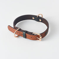 HKM-5575357 Labrador Leather Dog Collars for Medium and Large Dogs - Available in Black, Red, Yellow, and Brown