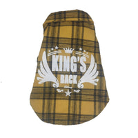 HKM-5576125 Casual Cotton Dog Shirt for Spring and Summer - Yellow Wing Design, Multiple Sizes Available