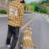 HKM-5576125 Casual Cotton Dog Shirt for Spring and Summer - Yellow Wing Design, Multiple Sizes Available