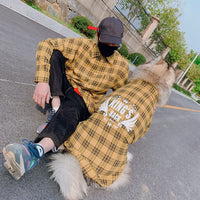 HKM-5576125 Casual Cotton Dog Shirt for Spring and Summer - Yellow Wing Design, Multiple Sizes Available