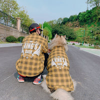 HKM-5576125 Casual Cotton Dog Shirt for Spring and Summer - Yellow Wing Design, Multiple Sizes Available