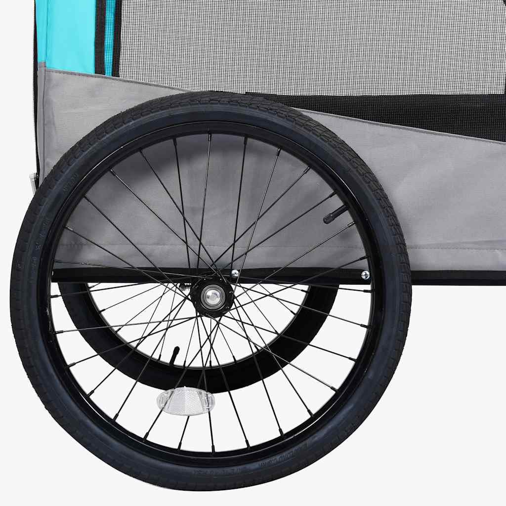 HKM-5577021 2-in-1 Dog Bicycle Trailer and Stroller with Suspension and Compact Storage