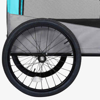 HKM-5577021 2-in-1 Dog Bicycle Trailer and Stroller with Suspension and Compact Storage