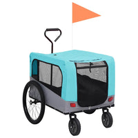 HKM-5577021 2-in-1 Dog Bicycle Trailer and Stroller with Suspension and Compact Storage