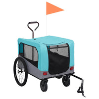 HKM-5577021 2-in-1 Dog Bicycle Trailer and Stroller with Suspension and Compact Storage