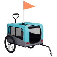 HKM-5577021 2-in-1 Dog Bicycle Trailer and Stroller with Suspension and Compact Storage