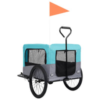 HKM-5577021 2-in-1 Dog Bicycle Trailer and Stroller with Suspension and Compact Storage