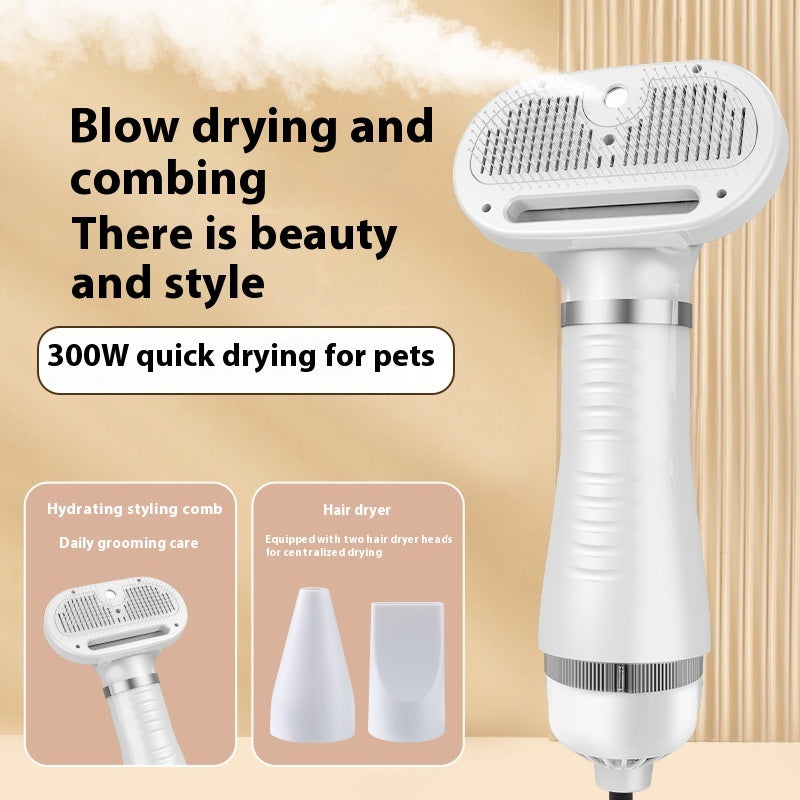 HKM-5577149 Pet Air Dryer with Integrated Hot Spray and One-Click Hair Removal - Multiple Color Options