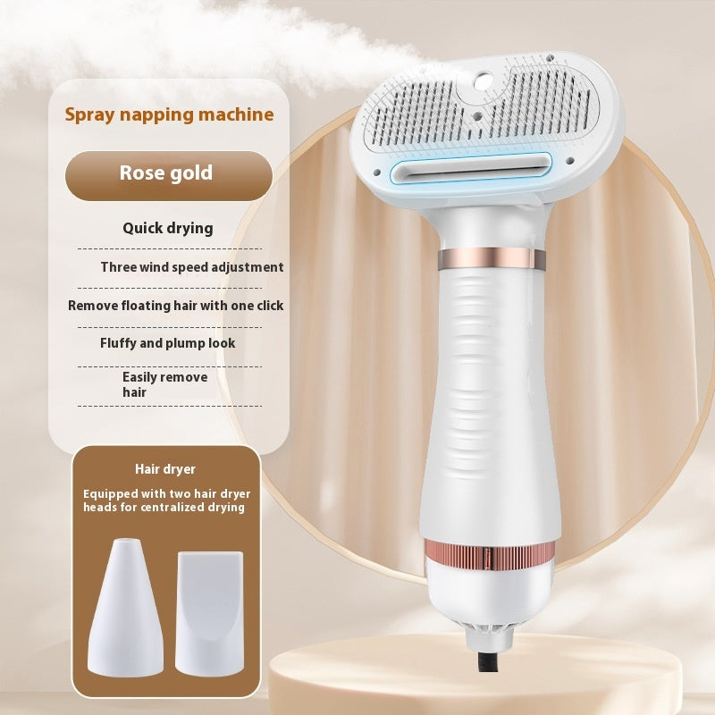 HKM-5577149 Pet Air Dryer with Integrated Hot Spray and One-Click Hair Removal - Multiple Color Options