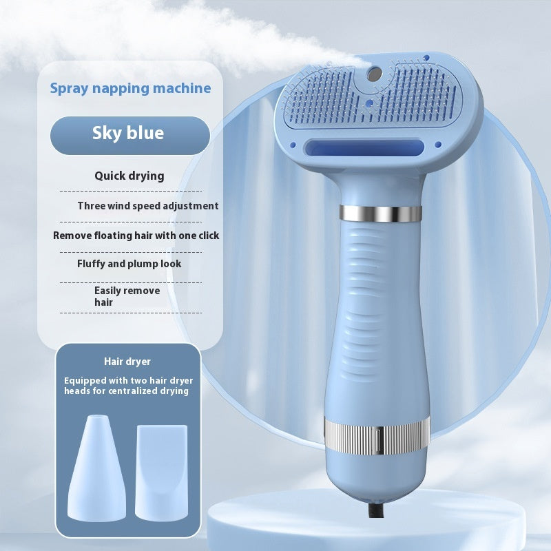 HKM-5577149 Pet Air Dryer with Integrated Hot Spray and One-Click Hair Removal - Multiple Color Options