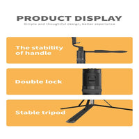 HKM-557715 Bluetooth Wireless Selfie Stick Tripod Monopod for iPhone - Foldable & Adjustable