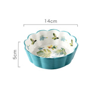 HKM-5577533 Ceramic Pet Bowl with Bamboo Wood Tray - 450ml Capacity for Cats and Dogs
