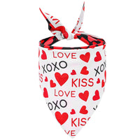 HKM-5578941 Valentine's Day Cartoon Pet Scarf - Triangle Design, Polyester Material, Multiple Styles