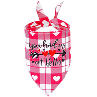 HKM-5578941 Valentine's Day Cartoon Pet Scarf - Triangle Design, Polyester Material, Multiple Styles