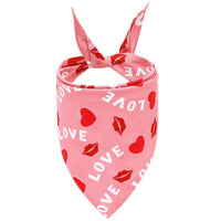 HKM-5578941 Valentine's Day Cartoon Pet Scarf - Triangle Design, Polyester Material, Multiple Styles