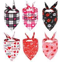 HKM-5578941 Valentine's Day Cartoon Pet Scarf - Triangle Design, Polyester Material, Multiple Styles