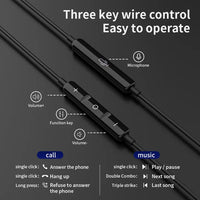 HKM-557907 Wired 3.5mm Earphones with Noise Cancelling Microphone for Sports Activities