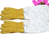 HKM-5579197 BeeWARE White Polyester Cotton Sheepskin Anti-Bee Gloves for Bee Harvesting