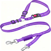 HKM-5581117 Retractable Dog Leash with Anti-Pull Car Seatbelt for Comfortable Walks