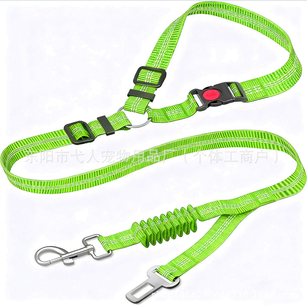 HKM-5581117 Retractable Dog Leash with Anti-Pull Car Seatbelt for Comfortable Walks