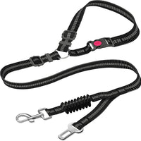 HKM-5581117 Retractable Dog Leash with Anti-Pull Car Seatbelt for Comfortable Walks