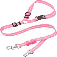 HKM-5581117 Retractable Dog Leash with Anti-Pull Car Seatbelt for Comfortable Walks