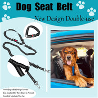 HKM-5581117 Retractable Dog Leash with Anti-Pull Car Seatbelt for Comfortable Walks