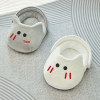HKM-5581373 Cozy Rabbit Slippers Cat Nest - Four Seasons Universal Mat for Cats in Snow White and Elegant Gray