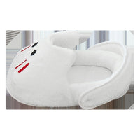HKM-5581373 Cozy Rabbit Slippers Cat Nest - Four Seasons Universal Mat for Cats in Snow White and Elegant Gray