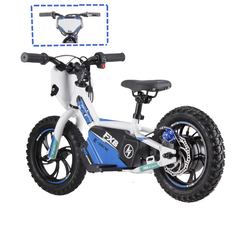 HKM-558419 36V 250W Electric Balance Bike for Kids with 12-Inch Tires and Adjustable Seat