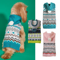 HKM-558419 Classic Diamond Pattern Acrylic Pet Sweater in Green, Blue, and Pink - Sizes XS to XL