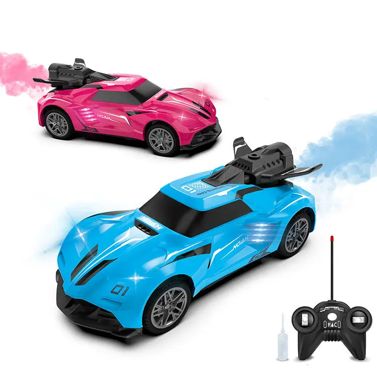 HKM-558419 Remote Control 1:24 Light Spray Sports Car for Kids, Electric Vehicle Toy with 50m Range