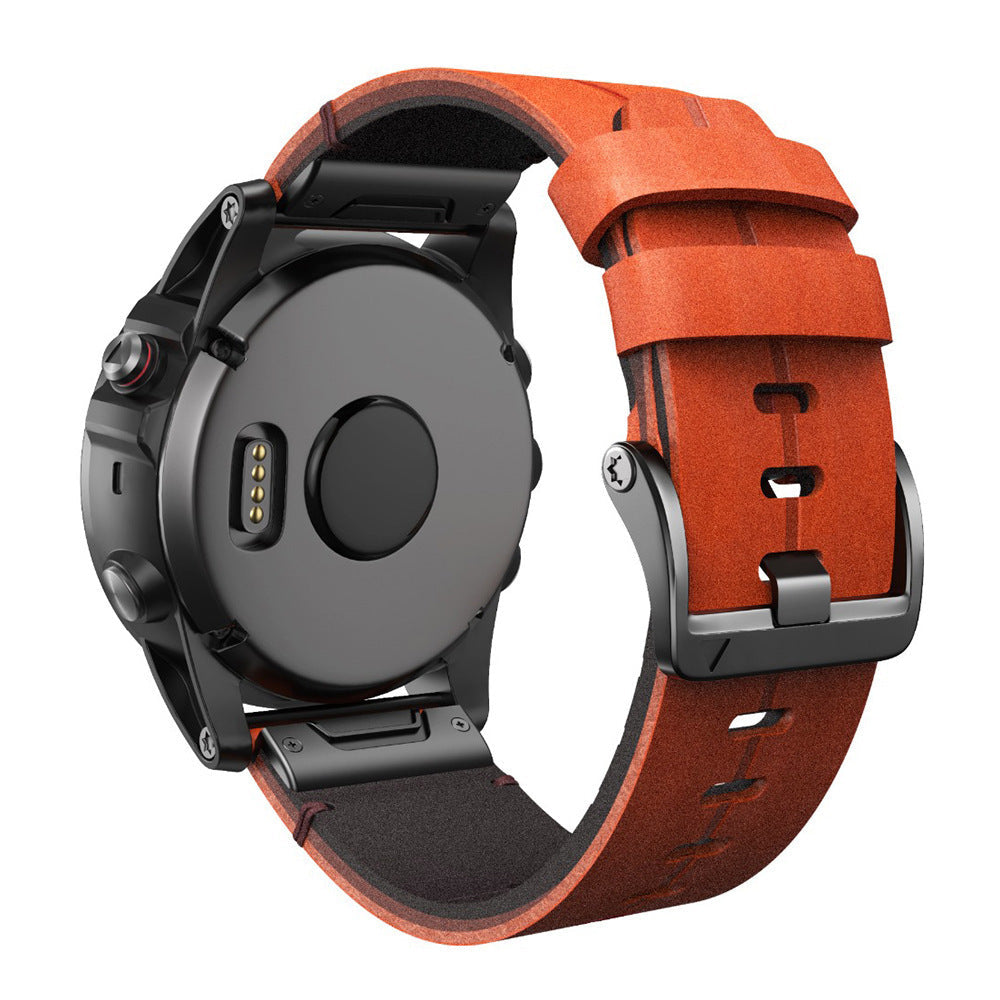 HKM-558675 Quick Release Leather Wristband for Jiaming Vehicles, 22mm & 26mm, Business Style, Black & Brown