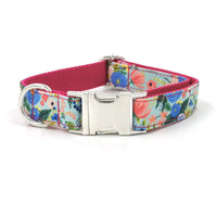 HKM-5586877 Red Midsummer Garden Dog Collar with Bow Tie and Leash Set
