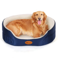 HKM-5587133 Large Navy Blue Removable and Washable Summer Dog Sofa Pet Bed for Small to Extra Large Dogs