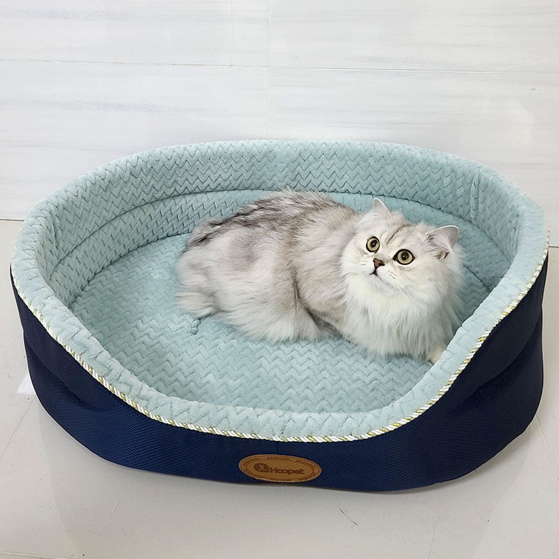 HKM-5587133 Large Navy Blue Removable and Washable Summer Dog Sofa Pet Bed for Small to Extra Large Dogs