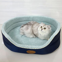 HKM-5587133 Large Navy Blue Removable and Washable Summer Dog Sofa Pet Bed for Small to Extra Large Dogs