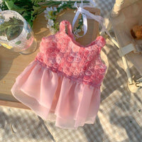 HKM-5587645 Rose Lace Pet Dress for Spring and Summer - XS, S, M, L, XL