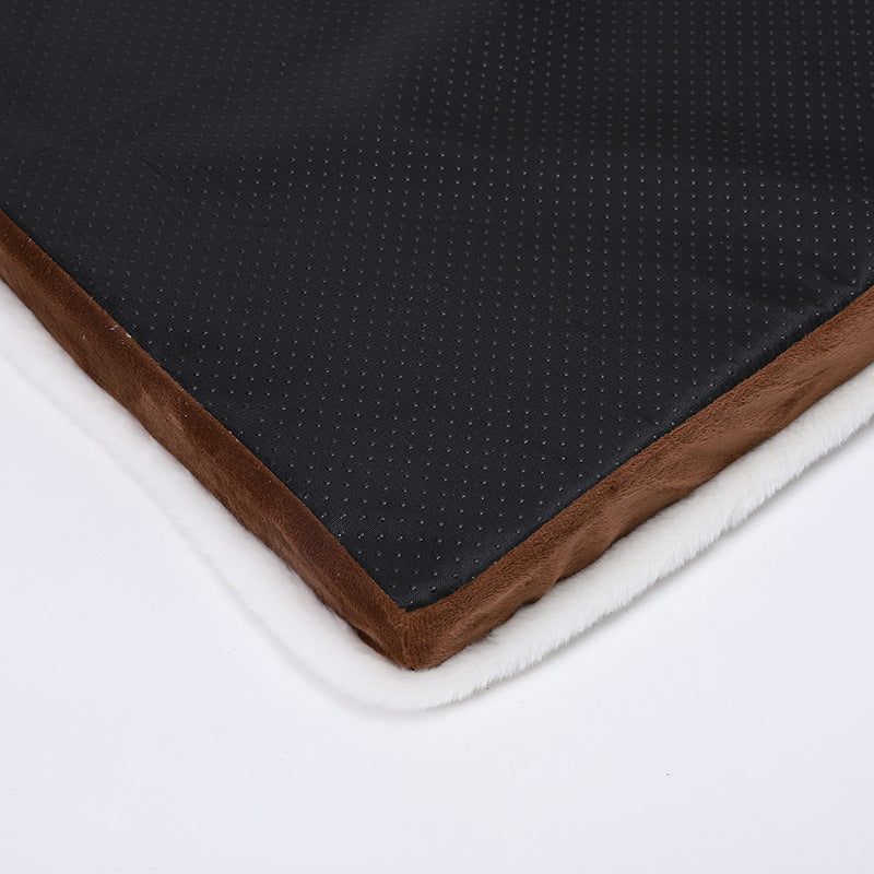 HKM-5588925 Large Grid Rabbit Fur Pet Floor Mat in Caramel, Light Green, and Lavender Purple - Multiple Sizes Available