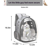HKM-5589309 Transparent Portable Cat Backpack with Large Capacity - Stylish Solid Colors Available