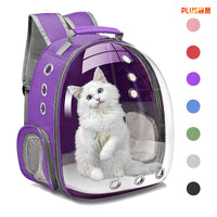 HKM-5589309 Transparent Portable Cat Backpack with Large Capacity - Stylish Solid Colors Available