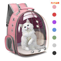 HKM-5589309 Transparent Portable Cat Backpack with Large Capacity - Stylish Solid Colors Available