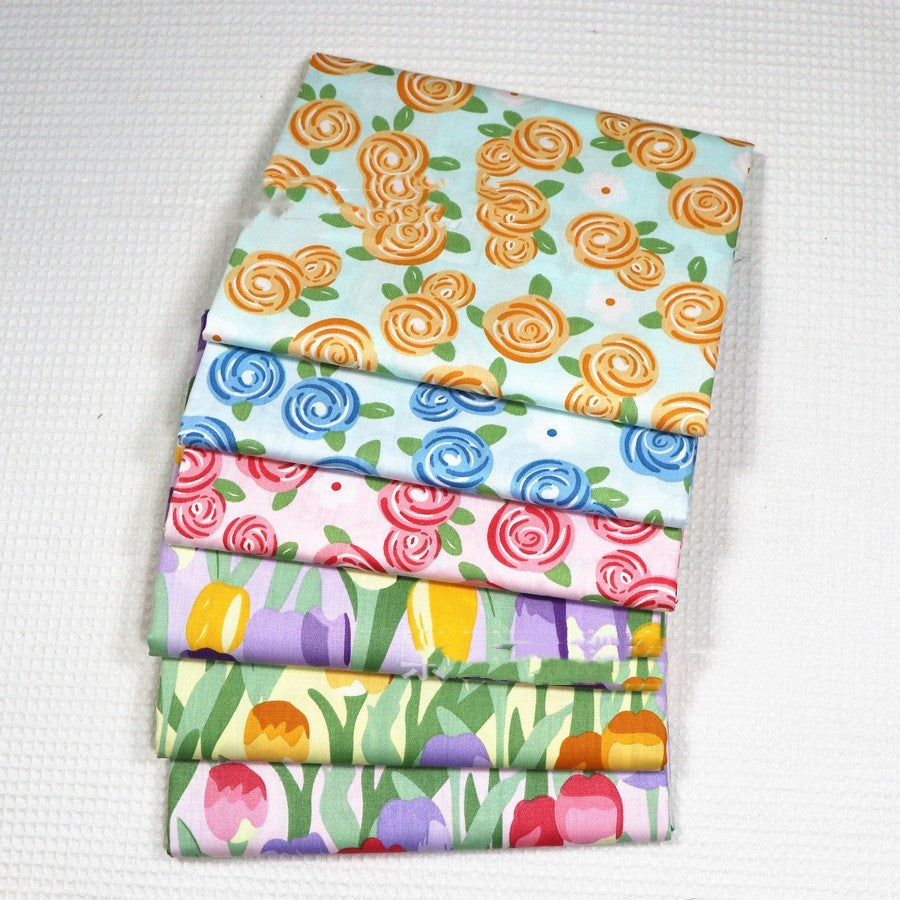 HKM-558995 Floral Cotton Twill Fabric - 100% Cotton, Animal Print, 160cm Wide, Multiple Colors