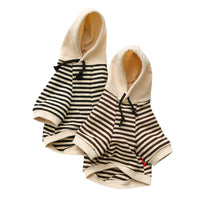 HKM-5591229 Striped Hooded Terry Cotton Pet Sweatshirt for Small Dogs and Cats